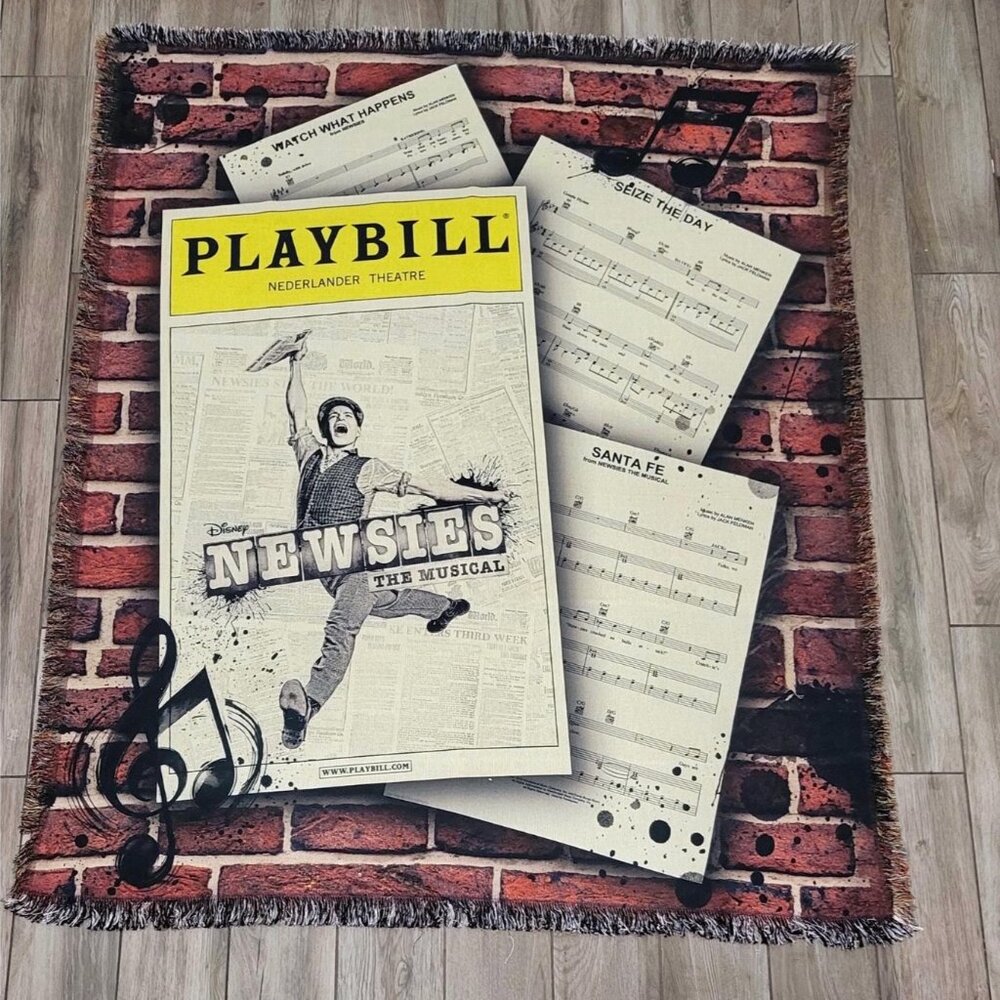 Newsies Musical Throw Blanket